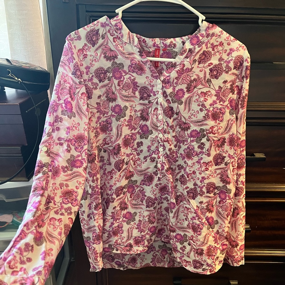 Long sleeve lightweight peasant top